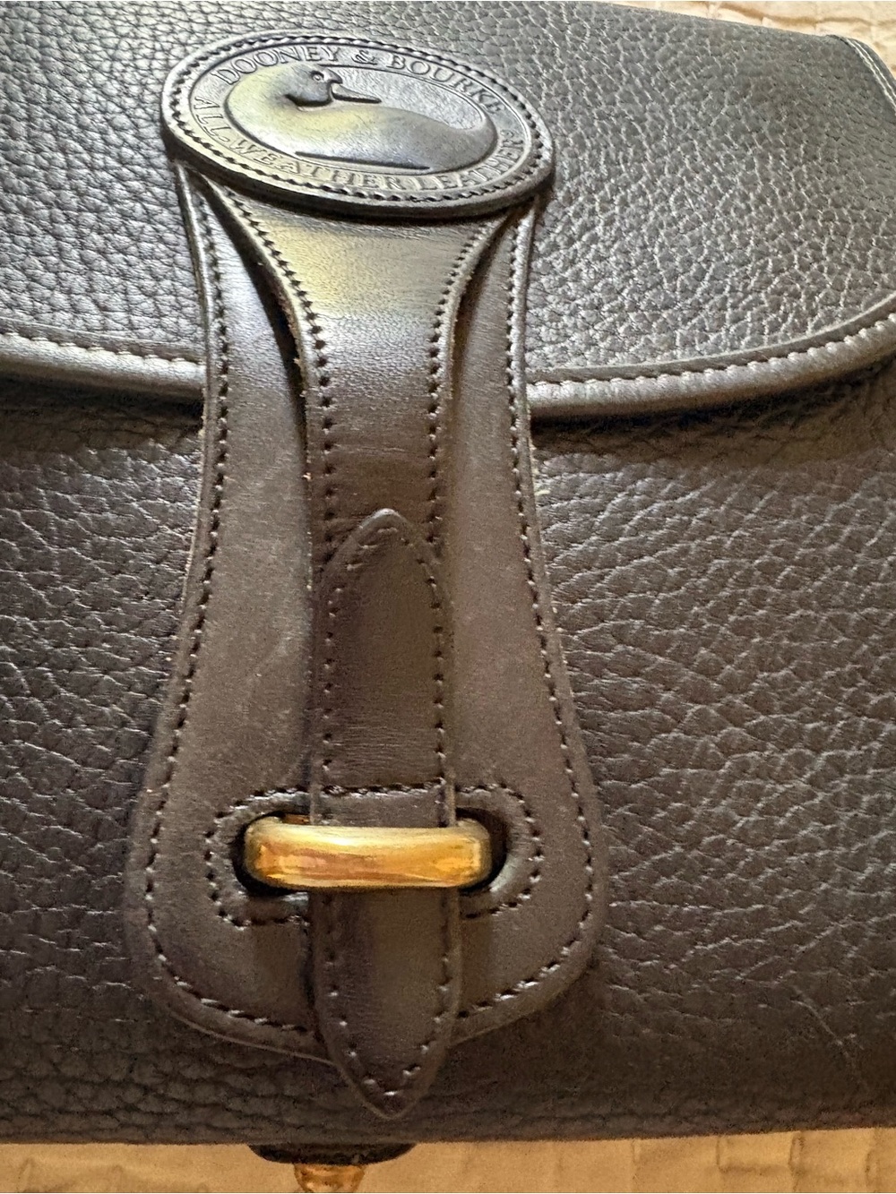 Dooney & Bourke Black Pebbled Leather Flap Crossbody - Picture 6 of 16